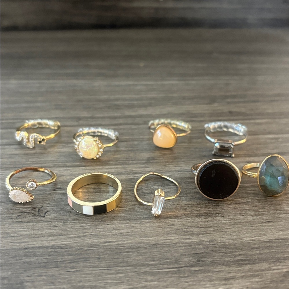 Various Brand Size 7 Bohemian Ring Bundle
